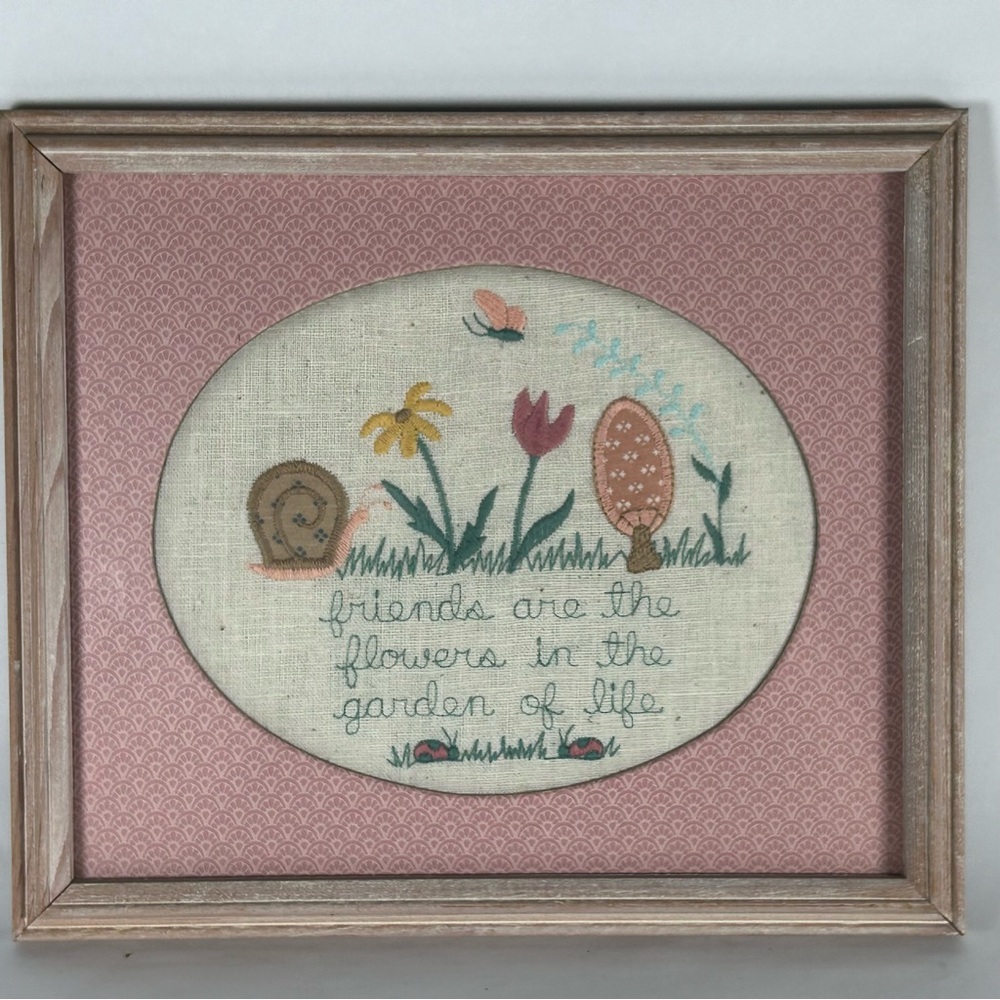 Appliqué Friends Folk Art Wall Hanging Vintage Handcrafted Valorie Sockwell